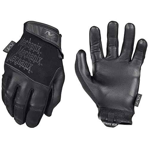 Mechanix Wear Tactical Specialty Recon Gloves - Heavy Duty - Slim-Fitting Leather Work Gloves - Touchscreen Compatible - Machine Washable - Medium - Covert Black