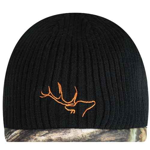 EDTREK Reversible Windproof Fleece Beanie Hat - Warm Winter Hat for Hunting Fishing Camping in Cold Weather
