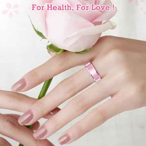 Smart Ring for Women & Men, Fitness Tracker with Sleep Monitoring, Step Tracker, Blood Oxygen, Heart Rate, Air Gestures, No Subscription Fee, IP68 Waterproof for iOS & Android (Pink,#9)
