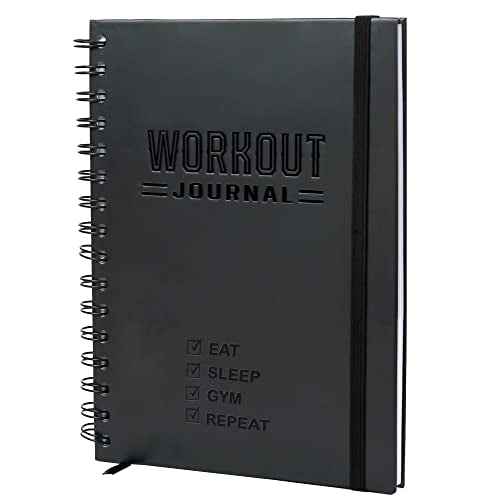 Nextnoid Hardcover Fitness Journal Workout Planner for Men & Women - A5(5.7" x 8.3") Sturdy Workout Log Book to Track Gym & Home Workouts