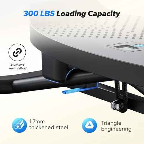 MERACH Balance Board for adults, Wobble Board with Resistance Bands, Portable Wiggle Balance Trainer Featuring LCD Monitor, 300 lbs Capacity Ski Slide Rock Stepper for Full Body Workout at home gym
