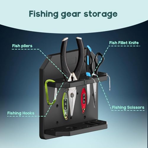 Boat Track System Tool Holder with Rail & Screw Mount - Fishing Bait & Tackle Storage