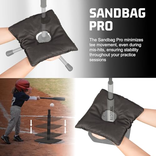 2-Pack Baseball Weighted Sandbag for Batting Tee, Adds Stability & Durability