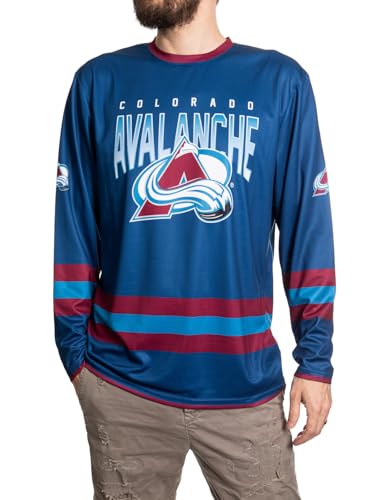 Men's Performance Long-Sleeve Rash Guard - Game Day Fit, Colorado Avalanche Large
