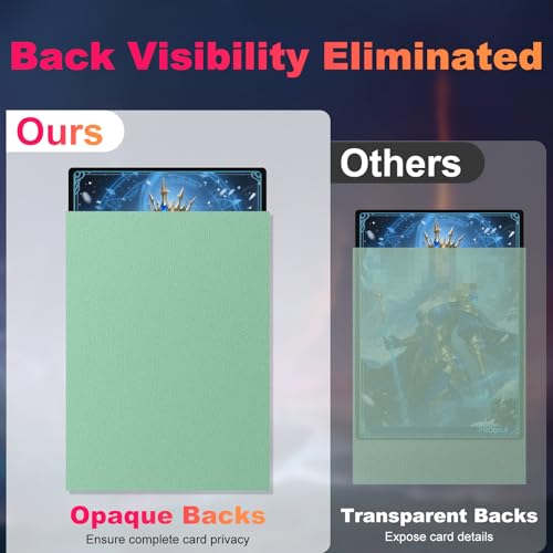 1200 Pack Card Sleeves - Matte Dual Trading Card Protectors with Opaque Back, Reinforced Seam, 12 Colors