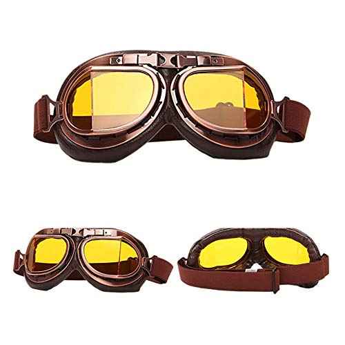 Peicees Vintage Helmet Goggles Motorcycle Goggles Bike Motorcross Pilot Goggle