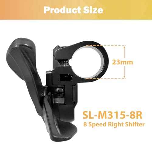 Bike Shifter SL-M315 8 Speed Right Thumb Gear Shifter 8 Speed Shifter for Moutain Bike, Road Bike and Commuter Bike