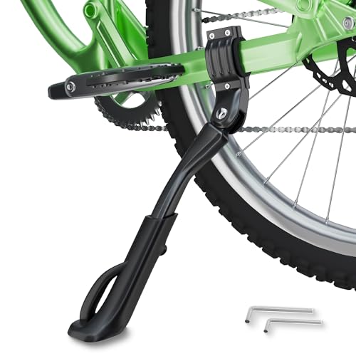 Bike Kickstand for 26-29 Inch Mountain, Road, and E-Bikes - Adjustable Aluminum