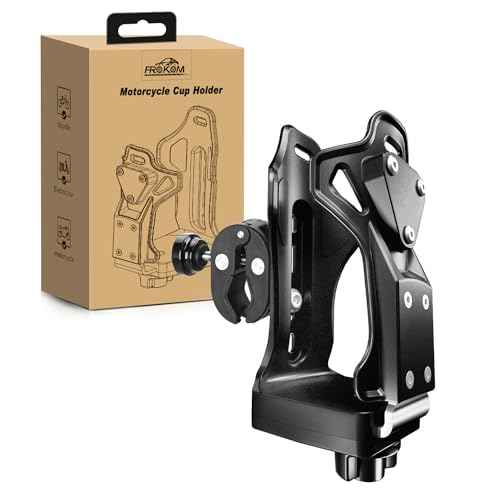 Frokom Motorcycle ATV Cup Holder, Universal Water Bottle Holder with 0.5¡±- 1.57¡± Metal Clamp, Upgraded Drink Holder for Motorcycle Bike Baby Stroller Wheelchair Golf Push Cart Marine Boat Tractor