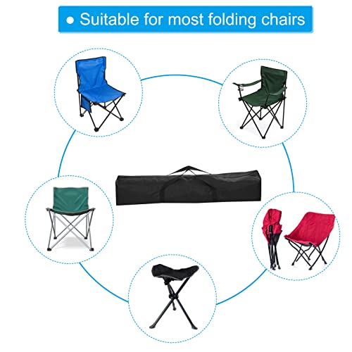 39 Inch Camp Chair Replacement Bag - Foldable Nylon Carrying Case with Shoulder Strap, Black