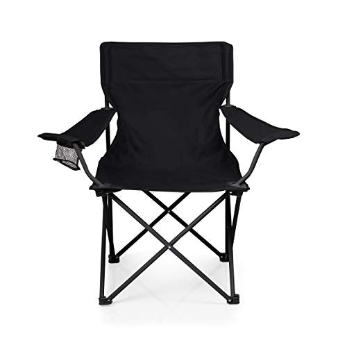 Portable Camping & Beach Chair with Carrying Bag - Black