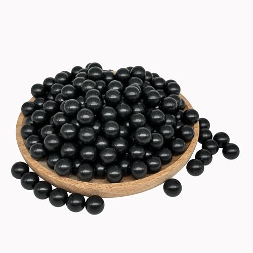 .43 Cal Reusable Hard Nylon Balls Solid 43 Caliber Projectile Ammo Solid Plastic Ammunition Compatible with T4E PPQ, G17 Gen 5 Target Practice and Home Defense (100 Counts, Black)
