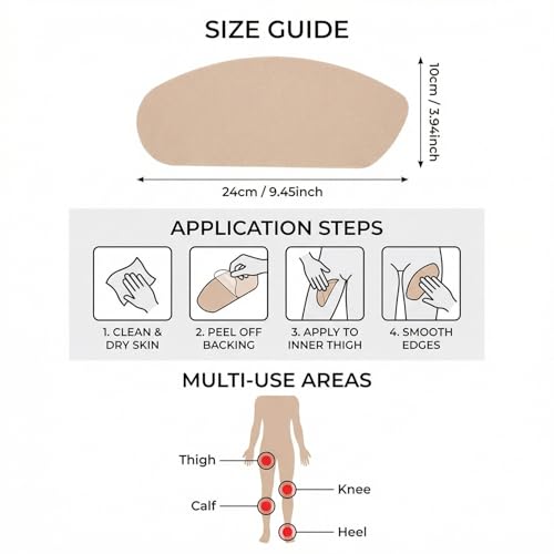 Rishangzhiyu Brown 10PCS Inner Thigh Anti Chafing Patches Waterproof & Skin-Friendly