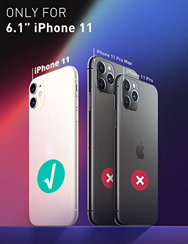 iPhone 11 Case with Built-in Screen Protector - Slim Impact-Resistant Cover