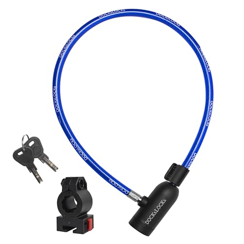 Bike Security Cable Lock Kit 2ft with Keys - Weatherproof Steel, Easy to Use