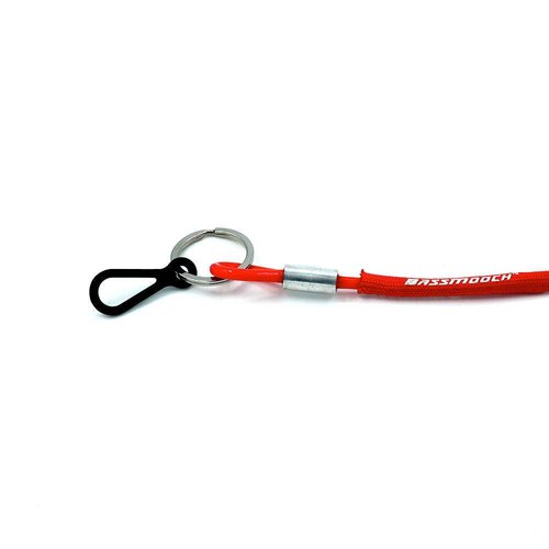 BassMooch Red Boat Safety Lanyard, 60 Inch Steel Wire, 8 Key Options