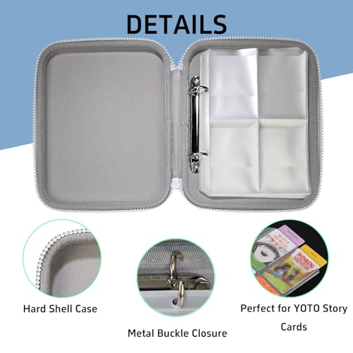 Blue Sparkly Card Case Holder for Yoto Cards - 120 Pockets Zipper Organizer