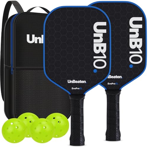Set of 2 Carbon Fiber Pickleball Paddles USAPA Approved Lightweight with Balls & Bag