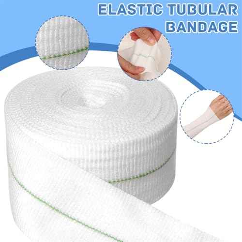 Tubular Elastic Sport Bandage 2inch x 32.8 Feet Reusable Sleeve Stretch Dressing Retainer Gauze Stockinette Tubing for Arm Knees Legs