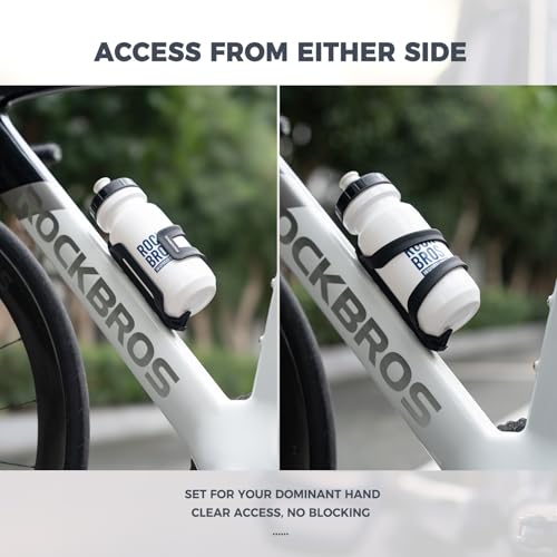 RockBros Bike Water Bottle Holder Black Lightweight Adjustable Cycling Cage