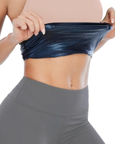 Large Blue Sauna Suit Waist Trimmer Belt for Women Belly Fat Slimming Workout