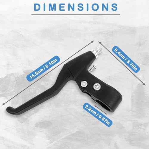 Universal Bicycle Brake Lever/Bike Brake Handle, 22mm Compatible, Suitable for Most Bicycles, Road Bike, Mountain Bike and More [Black - Pair]