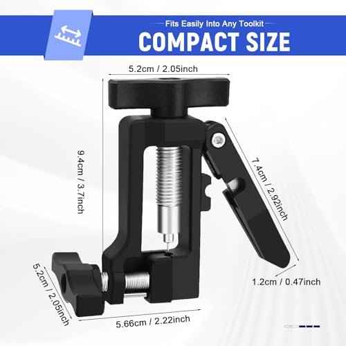 2 in 1 Hydraulic Hose Cutter & Needle Driver Tool for Bicycle Brake Repair, Lightweight Aluminum Alloy with Plastic Handle, MTB Road Bike Oil Line Cutting and Fitting Installation