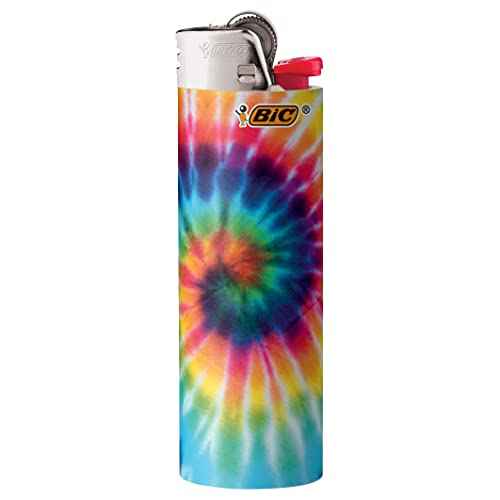 BIC Maxi Pocket Lighter, Special Edition Psychedelic Collection, Assorted Unique Lighter Designs, 50 Count Tray of Lighters