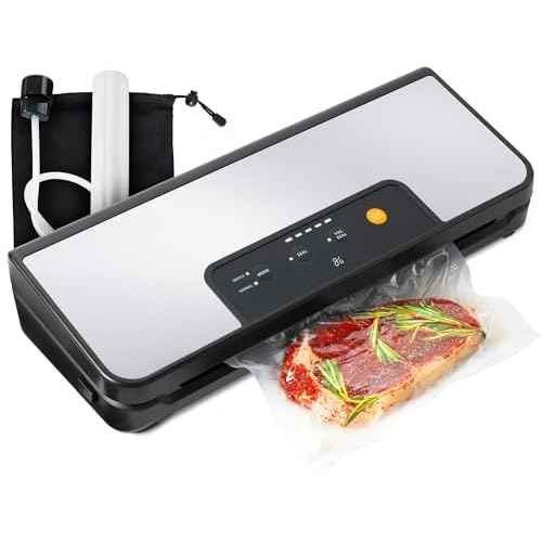 Greater Goods Vacuum Sealer ? Powerful, Compact, with 4-in-1 Functions, Built-in Cutter, and Vacuum Seal Bags, Ideal for Sous Vide and Food Storage (Onyx Black)