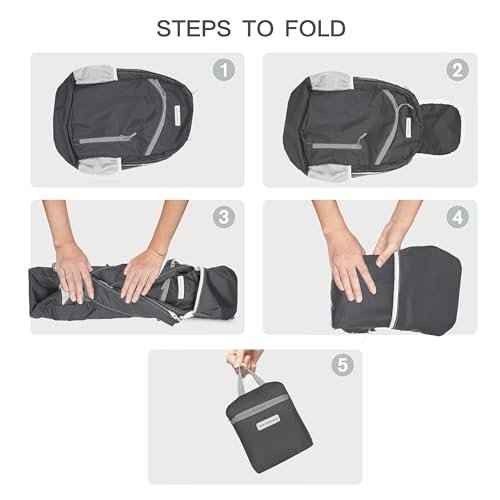 35L Foldable Waterproof Backpack For Outdoor Sports Travel Inside Wet Clothes Compartment Packable For Multiple