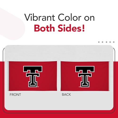 Nylon Texas Tech Red Raiders Flag - NCAA Licensed - 3' x 5' - Red, White, Black
