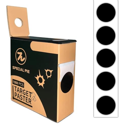 Self-Adhesive Shooting Targets Box with 4/5 Inch Target Stickers - Black, 1000 pcs