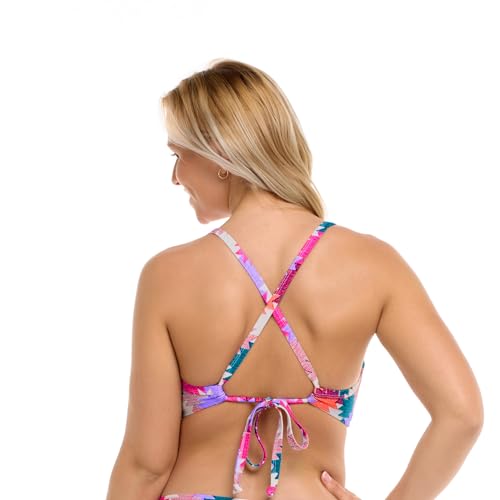 Body Glove Women's Standard Teagan Underwire D, Dd, E, F Cup Bikini Top Swimsuit with Adjustable 2-Way Back Detail