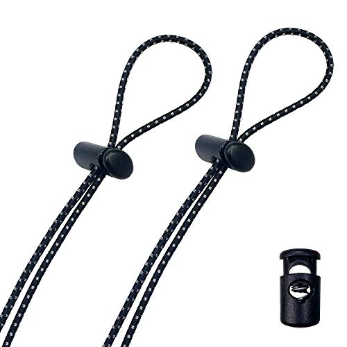 Flow Goggle Strap Kit - Replacement Bungee Cord Straps for Swim Goggles - Jet Black