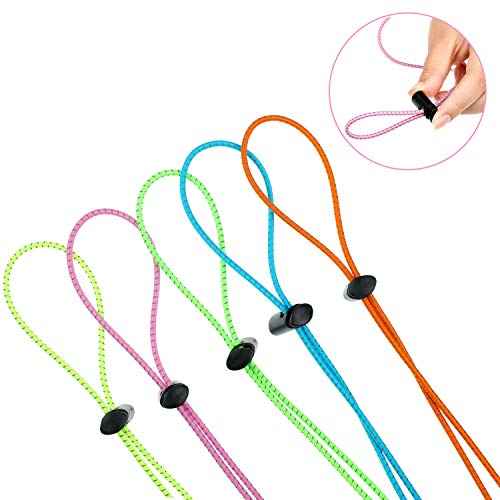 Frienda 10 Sets Goggle Bungee Straps for Swim,Adjustable Replacement Bungee Cord Swimming Goggle Strap with Lock Clamp