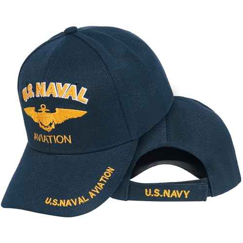 Navy Naval Aviation Emblem Blue Licensed Embroidered Cap Hat