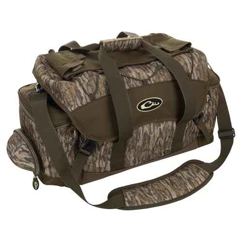 Drake Waterfowl Men's Blind Hunting Camo Duffle Range Gear Bag with Adjustable Shoulder Strap
