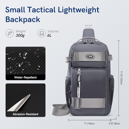 VGOAL Crossbody Bag Sling Bag for Men Sling Backpack Mini Backpack Daypack Crossbody for Travel Sport Running Hiking (KT0614W-G)
