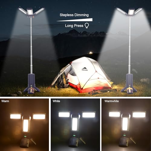 10000mAh Rechargeable 4000LM Camping Lantern with Telescopic Light