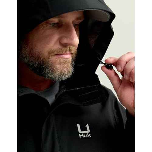 HUK - Men's Storm Jacket, Heavy Duty Fishing Rain Coat