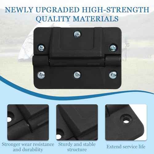 Black Cooler Oversized Mechanical Hinge Replacement for Igloo Newer 150-165 QT Coolers, Cooler Hinges Replacement Parts£¨1 Pack£©