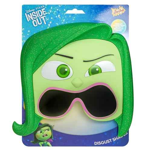 Sun-Staches Inside Out Sunglasses | Anxiety, Anger, Joy and Disgust Costume Accessory | One Size Fits Most