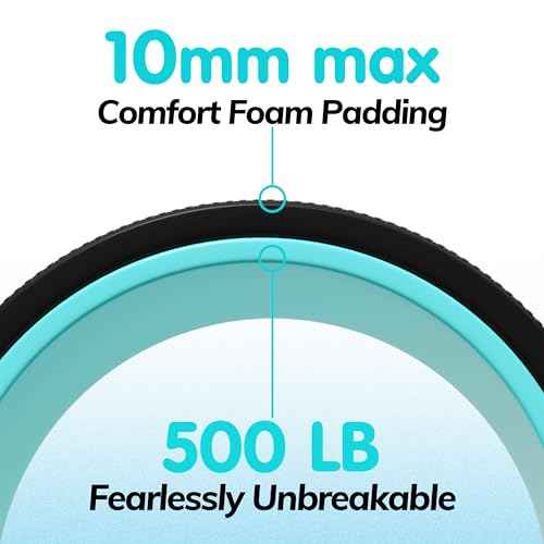 3 Pack Back Roller- Yoga Wheel for Back Pain Reliefn & Stretching, Back Wheel for Deep Tissue Massage, Foam Roller for Physical Therapy & Exercise