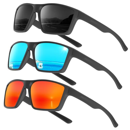 Polarized Sports Sunglasses Men Women UV400 Driving Running Cycling Black Ice Blue Red