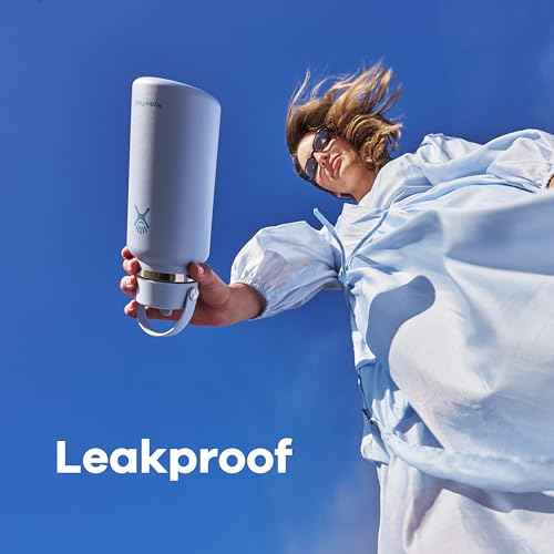 Hydro Flask Water Bottle - Insulated Stainless Steel - Wide Mouth Flex Straw Lid, Non Spill, Leakproof and Refillable in 32 Oz Tonal Trillium