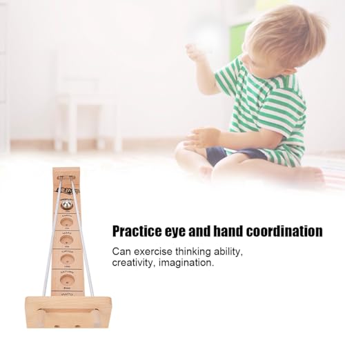 Wooden Shoot the Moon Game for Kids and Adults - Traditional Chinese Puzzle Toy