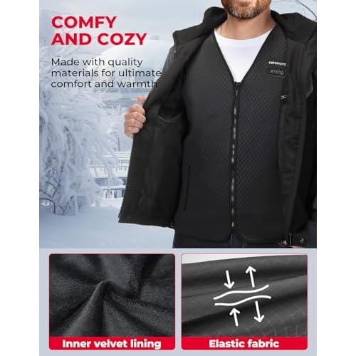 KEMIMOTO Heated Vest for Men with Battery Pack Included, Lights-out Design, Electric Warming Vest for Hunting Winter Sports