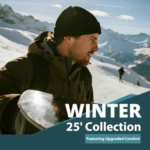 Seamless Beanie Hat for Men Women, Wool Fisherman Beanies, Unisex Cuffed Knit Warm Winter Hats Skull Cap Ski Caps