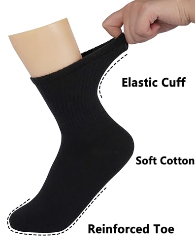 BomKinta Women Calf Socks Athletic Crew Socks Mix Color 12 Pairs