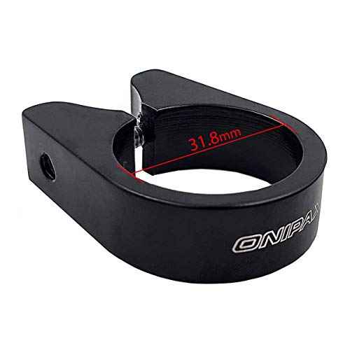 ONIPAX Anti-Theft Bicycle Seat Post Clamp Aluminum Alloy 31.8MM/34.9MM Black